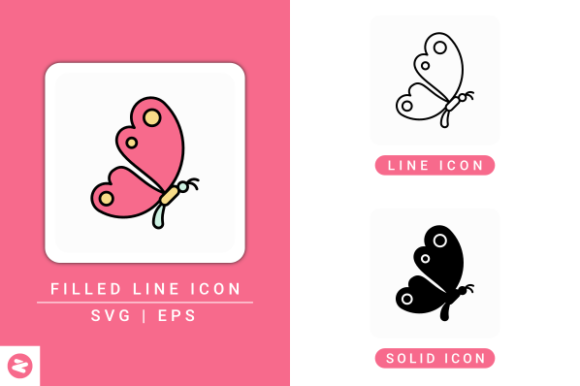 Butterfly Icons Set: Enhancing Visual Design Across Projects and Platforms
