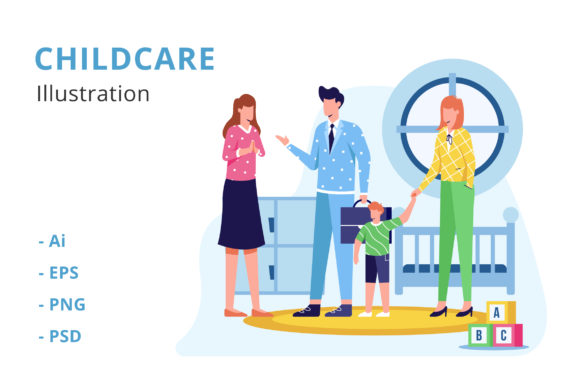 Childcare Illustration: Flexible Design for Every Need