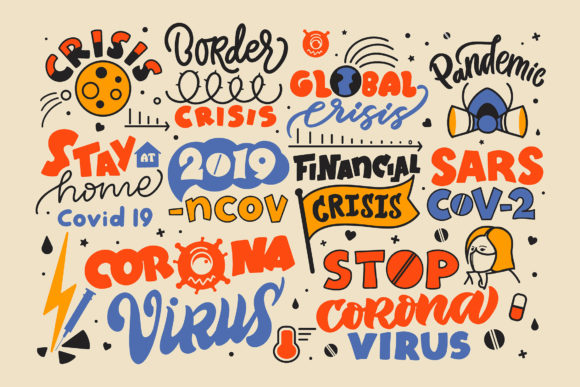 Coronavirus Lettering Phrases: Creative Design Assets for Impactful Messaging