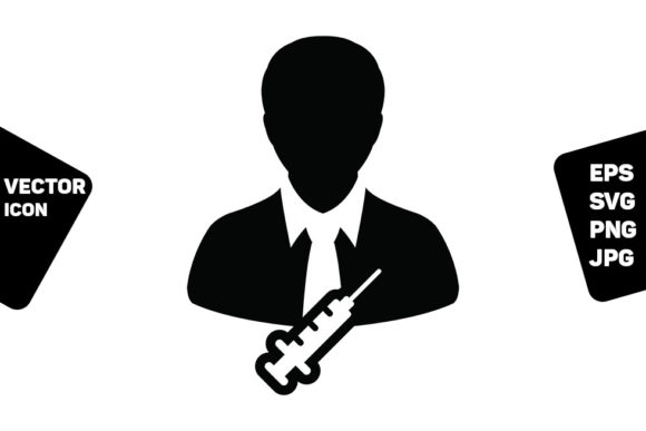 Pharmacist Icon Vector Vaccine User: A Visual Tool for Health Communication