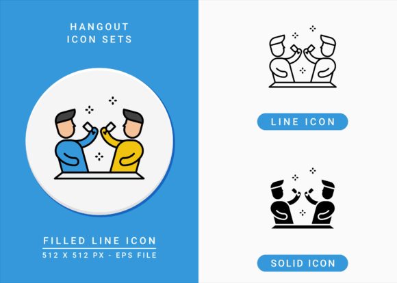 Strategic Use of the Hangout Icons Set for Visual Communication and Design Efficiency