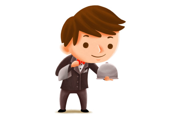 Unlocking Creativity with Waiter Profession Kids Illustration: A Must-Have Resource for Designers and Entrepreneurs