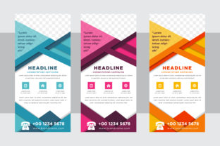 Vertical Banner Blue Pink Orange Abstract: A Modern Design Solution for Business Promotion